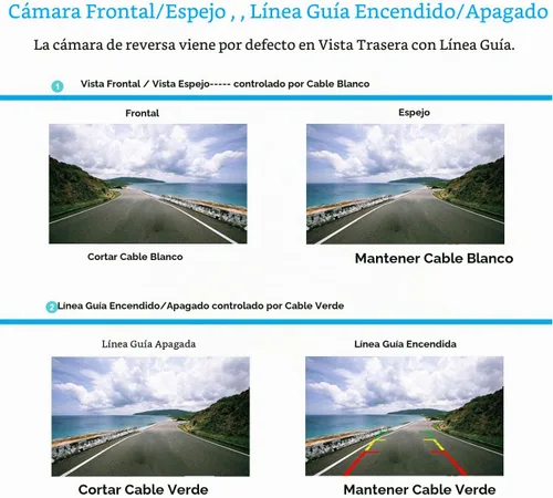 Vista 4 de GLK - Cámara de respaldo para matrícula HD con visión frontal y trasera, cámara reversa con 7 LED de visión nocturna, ángulo de visión de 170