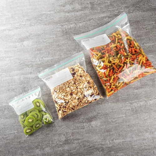 Vista 6 de Restaurantware Bag Tek - Bolsas de almacenamiento con cremallera de 1 galón, 25 bolsas desechables con cremallera, bolsas de plástico transparente a