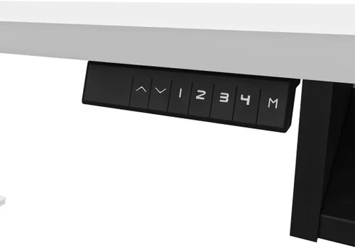 Vista 9 de Bestar Pro-Vega - Escritorio de pie en forma de L, 72 W, color blanco y negro