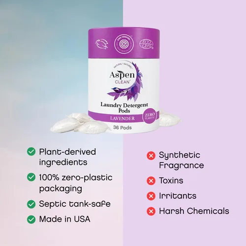 Vista 5 de AspenClean Cápsulas de detergente para ropa Lavanda 36
