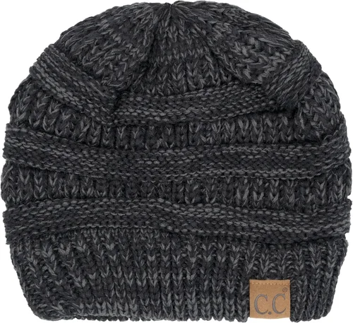 Vista 36 de C.C Exclusives Gorro de Punto de Cable - Gorros Gruesos, Suaves y Cálidos de Punto Grueso Chenille Teniente Mel Gris