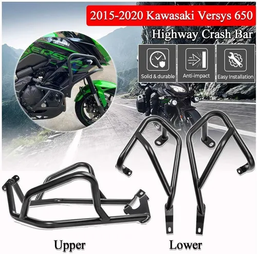 Vista 6 de Jaula de acero para motocicleta, barra de choque, protector de motor, protector de parachoques para Ka-wasaki Versys 650 Versys650 KLE650 KLE 650 15