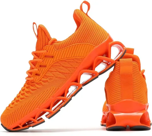 Vista 8 de Wrezatro Zapatos deportivos para mujer, sin cordones, para correr, tenis Blade tenis, informales, cómodos, antideslizantes, para el trabajo