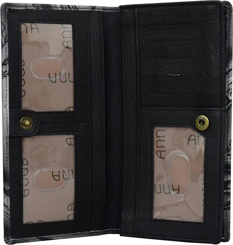 Vista 3 de Anna by Anuschka Cartera de mano de cuero genuino pintada a mano para mujer