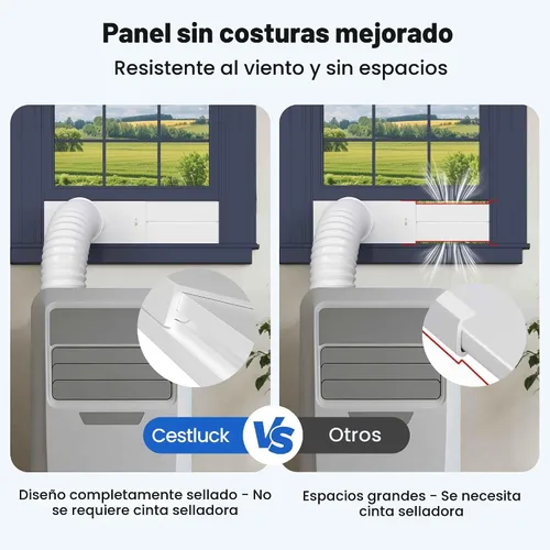 Vista 4 de Kit de ventilación portátil de ventana de CA con manguera