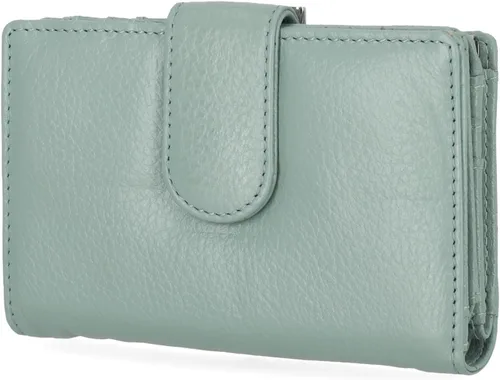 Vista 13 de Mundi Rio - Cartera de piel para mujer, pequeña con marco Bittersweet