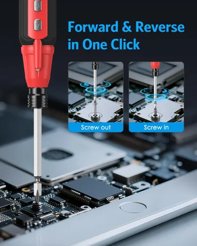 Vista 5 de AMIR Destornillador eléctrico inalámbrico, juegos de destornilladores eléctricos recargables, kit de herramientas de reparación automática portátil
