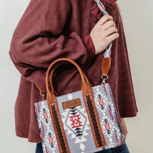 Vista 6 de Wrangler - Cartera para tarjetas de crédito para mujer, estilo bohemio, azteca, con bolsillo con cremallera