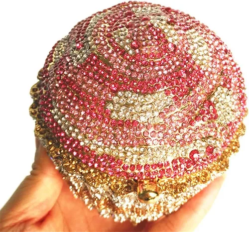Vista 7 de Magdalena de cristal embrague de noche embrague bolsos boda fiesta nupcial diamante minaudiere bolso bolso