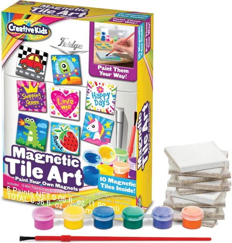 Vista 2 de Creative Kids Arte magnético de mini azulejos: haz tus propios 10 imanes de nevera