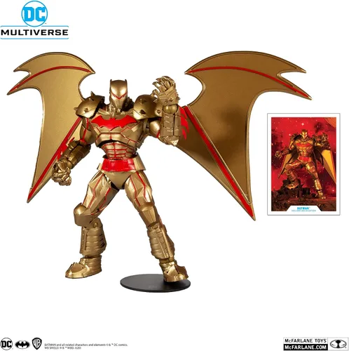 Vista 3 de McFarlane Toys DC Multiverse Hellbat Gold Edition Figura de acción de 7 pulgadas