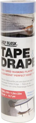 Vista 8 de Easy Mask Tape & Drape - Película adhesiva preadhesiva con cinta de uso general, 22 pulgadas x 100 pies