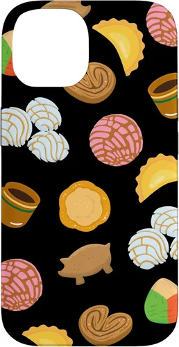 Vista 4 de Conchas Pan Dulce Patrón Negro Teléfono Caja Latina Regalo Caso para iPhone 17