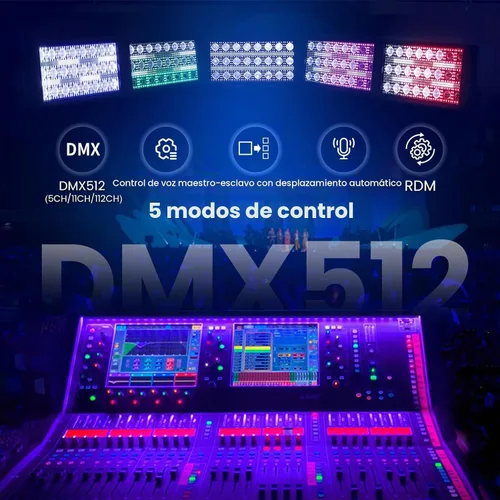 Vista 4 de Betopper LF2405 300w Luzes de Efeito de Feixe de Matriz LED, Luzes de Palco de Lavagem LED, Luz de Estrobo LED Super Brilhante de Grande Flash
