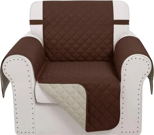 Vista 52 de Fundas para Silla Reclinable Reversibles Funda de Sofá para Mascotas Protector de Muebles Lazy Boy (Silla 23'', Beige/Beige)