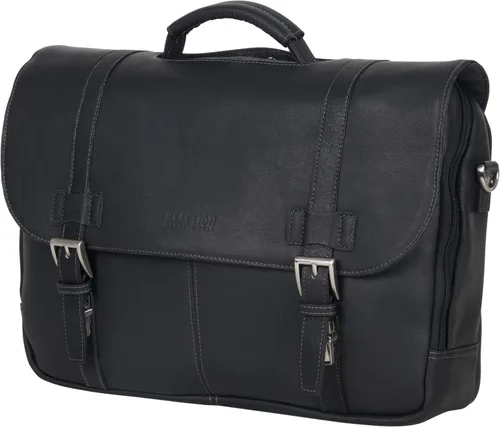 Vista 6 de Kenneth Cole REACTION Show Business - Bolsa de mensajero de cuero colombiano para portátil de negocios de 16 pulgadas
