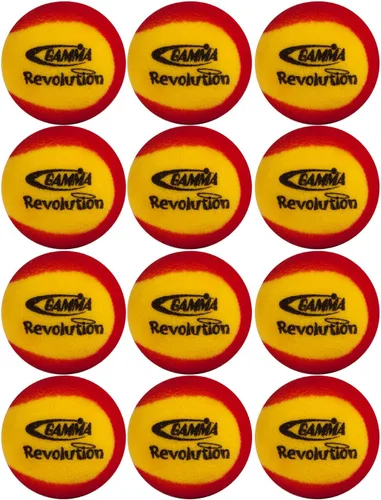Vista 3 de GAMMA Sports Revolution - Pelota de espuma, velocidad reducida, gran tamaño, rebote medio, pelotas de tenis de entrenamiento y práctica para niños