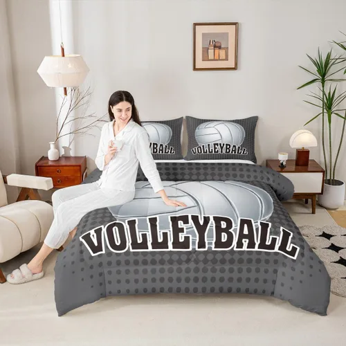 Vista 47 de Homewish Juego de edredón de juegos deportivos de pelota, tamaño twin, juego de ropa de cama de béisbol y baloncesto, 2 piezas para niños