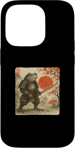 Vista 17 de Frog Samurai Japanese Warrior Costume Sumi-e Art Funny Case for iPhone 16
