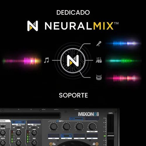 Vista 9 de Reloop Mixon 8 Pro Controlador DJ de 4 canales, negro