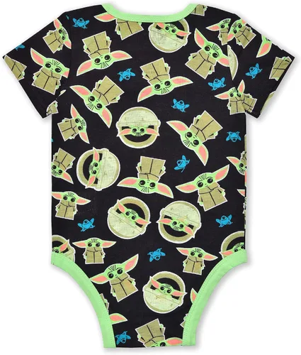Vista 7 de STAR WARS Baby Yoda - Body para niño de 3 unidades, para recién nacidos y bebés, color negrogris