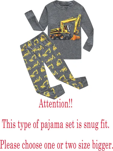 Vista 2 de Family Feeling Dinosaur Little Boys Kids Pajamas Sets 100% Cotton Long sleeve Pjs