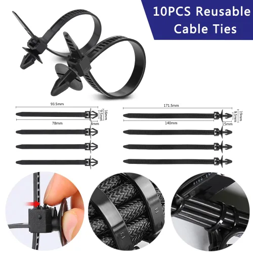 Vista 4 de 845 piezas de clips retenedores de parachoques para automóvil, pasadores de empuje automotrices, clips de carrocería, abrazaderas de plástico