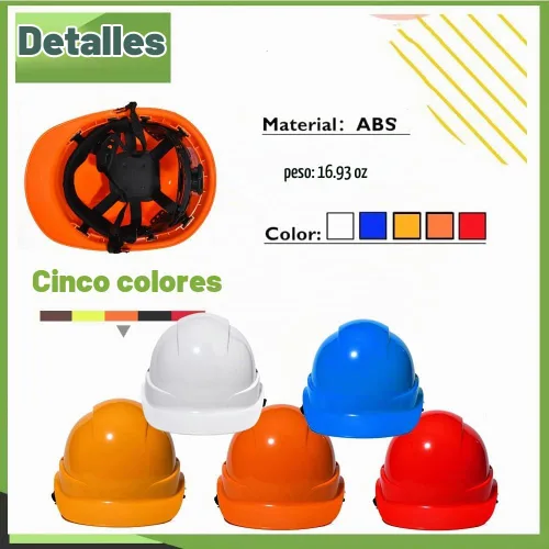 Vista 7 de Casco de seguridad personalizado para construcción Casco de trabajo de seguridad con suspensión de trinquete ajustable de ala completa con carcasa