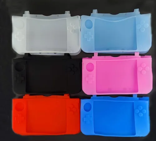 Vista 4 de New Rubber Soft Silicone Cover Case for 3DS XL LL 3DSXL 3DSLL Console Full Body Protective Skin Shell (Clear White)