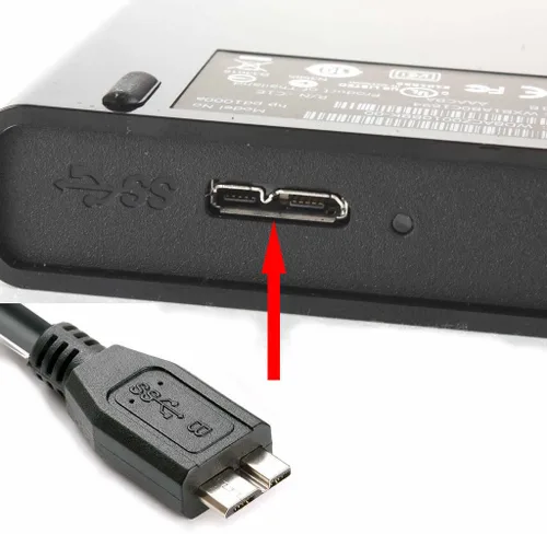 Vista 2 de USB 3.0 Cable, a macho a Micro B, Cable de sincronización de datos Transferencia Lead para LaCie Porsche Design P '9233 2TB 9000296 3TB Tasa
