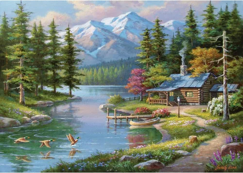 Vista 5 de Anatolian Puzzle - Lakeside, Rompecabezas de 1500 piezas, #4547