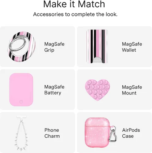 Vista 877 de VELVET CAVIAR Funda para iPhone 15, compatible con MagSafe, probada contra caídas de 10 pies, fundas protectoras de diseño, leopardo color rosa