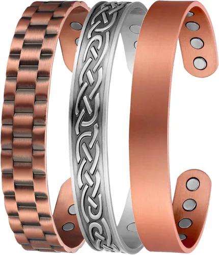 Vista 7 de Nordic Style Ultra Strength Magnetic Field Bracelets for Men & Women - Adjustable