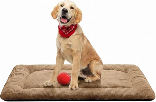 Vista 33 de Alfombrilla de cama para jaula de perro para perros extra pequeños. Cama de jaula de perro ultra suave. Alfombrilla de perrera lavable y Rosa
