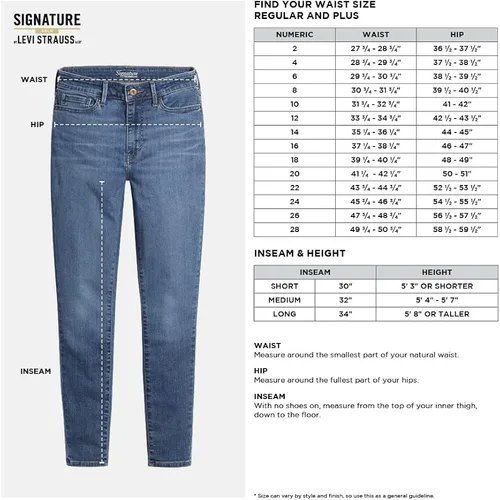 Vista 5 de Signature by Levi Strauss & Co. Gold Label Women's Totally Shaping Pull-on Skinny Jeans (Available in Plus Size)