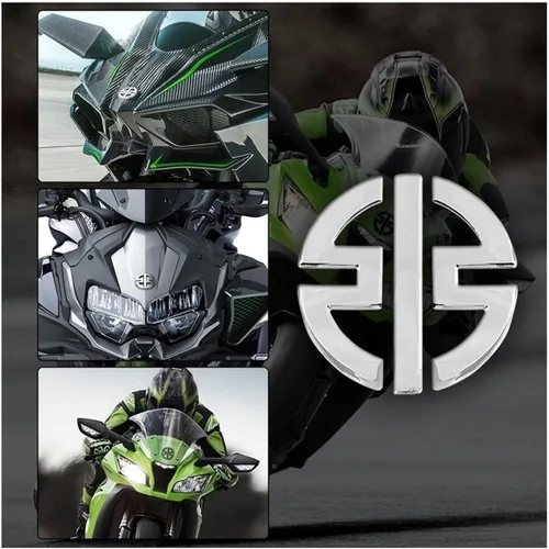 Vista 2 de Calcomanía con logotipo de carenado 3D para Kawasaki Z90 H2 Ninja H2R Z125 Z250 Z400 Z650 Z750 Z900 Z800 3D carenado con logotipo, dorado, rojo