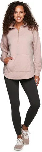 Vista 6 de RBX - Sudadera con cuello esbocado acolchada ultrasuave para mujeres activas