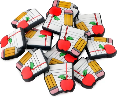 Vista 15 de Sunrony 20 cuentas focales de silicona para hacer llaveros, cuentas de silicona focales de personajes navideños a granel para bolígrafos, pulseras