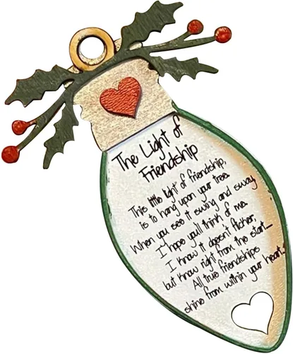Vista 5 de Adornos de Navidad de la amistad para decoración del árbol de Navidad, regalo para amigos, mejores amigas y mejores amigas, diseño único