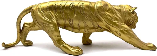 Vista 7 de Estatua de tigre grande de 15.5 pulgadas, escultura, regalos coleccionables para amantes del tigre, oficina, decoración del hogar, accesorios