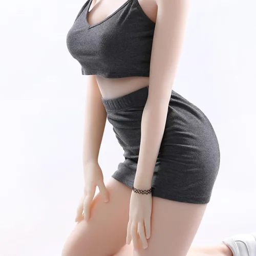 Vista 2 de Realistic Life - Muñeca sexual de tamaño completo con esqueleto integrado, masturbador masculino, juguete sexual realista con pecho grande, blanco
