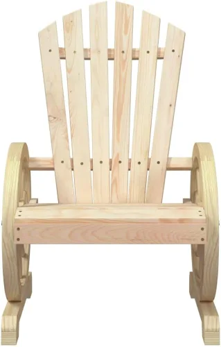 Vista 9 de Natural Farmhouse - Juego de muebles de patio de madera marrón de 4 piezas para jardín, balcón y terraza