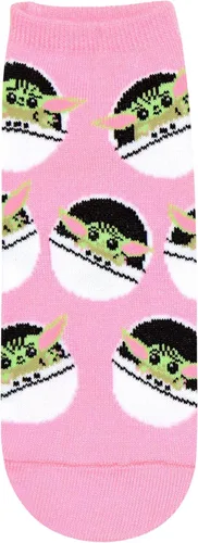 Vista 2 de STAR WARS Baby Yoda All Over Toss Patterns - Calcetines tobilleros para mujer (5 unidades)