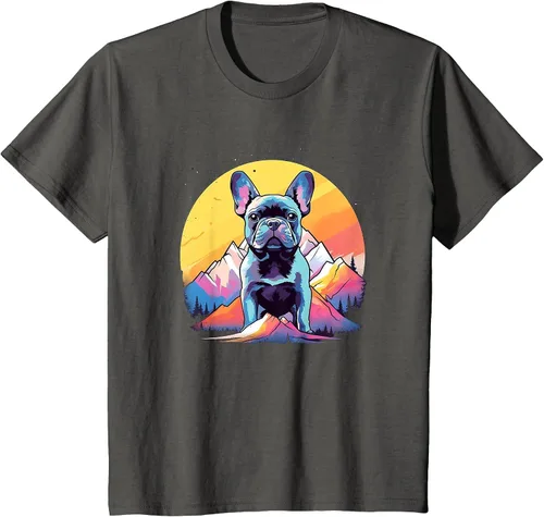 Vista 27 de French Bulldog Dog Men Women Kids T-Shirt Asphalt Grey