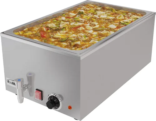 Vista 12 de KoolMore Calentador de alimentos comercial Bain Marie para encimera, estación de sopa y servidor de mesa de buffet con una sección de porción