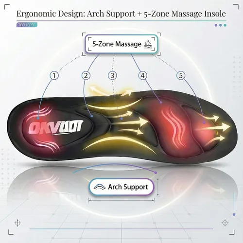 Vista 4 de Zapatos de correr para mujer para caminar de cuero: cómodos, absorbentes de golpes, transpirables, ligeros, antideslizantes, atléticos, de moda