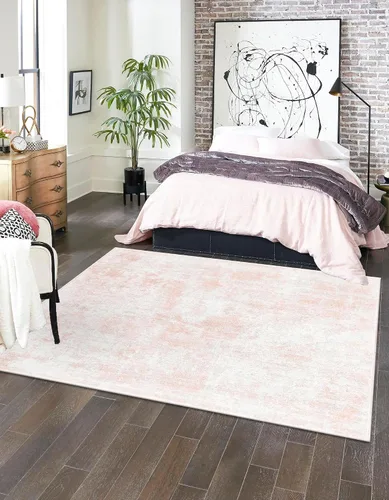 Vista 49 de Unique Loom Eos Collection - Alfombra rectangular de 2 pies x 3 pies 1 pulgada, color rosa clavel y marfil
