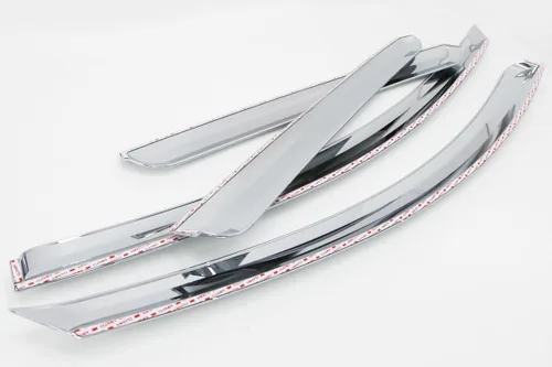 Vista 5 de Visera cromada ventana deflector Sun Rain Vent Guard 4p para 2012-2015 Captiva