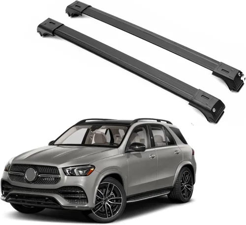 Vista 11 de ERKUL Barras transversales de techo para Mercedes Benz GLE Class W166 2015-2019 Barras transversales de aluminio con bloqueo antirrobo para techo