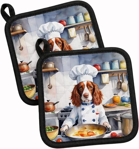 Vista 46 de Caroline's Treasures Coton de Tulear El Chef Par de Agarraderas de Ollas de Cocina Resistentes al Calor Juegos de Agarraderas de Ollas Almohadillas